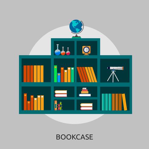 Conceptuele afbeelding ontwerp boekenkast vector