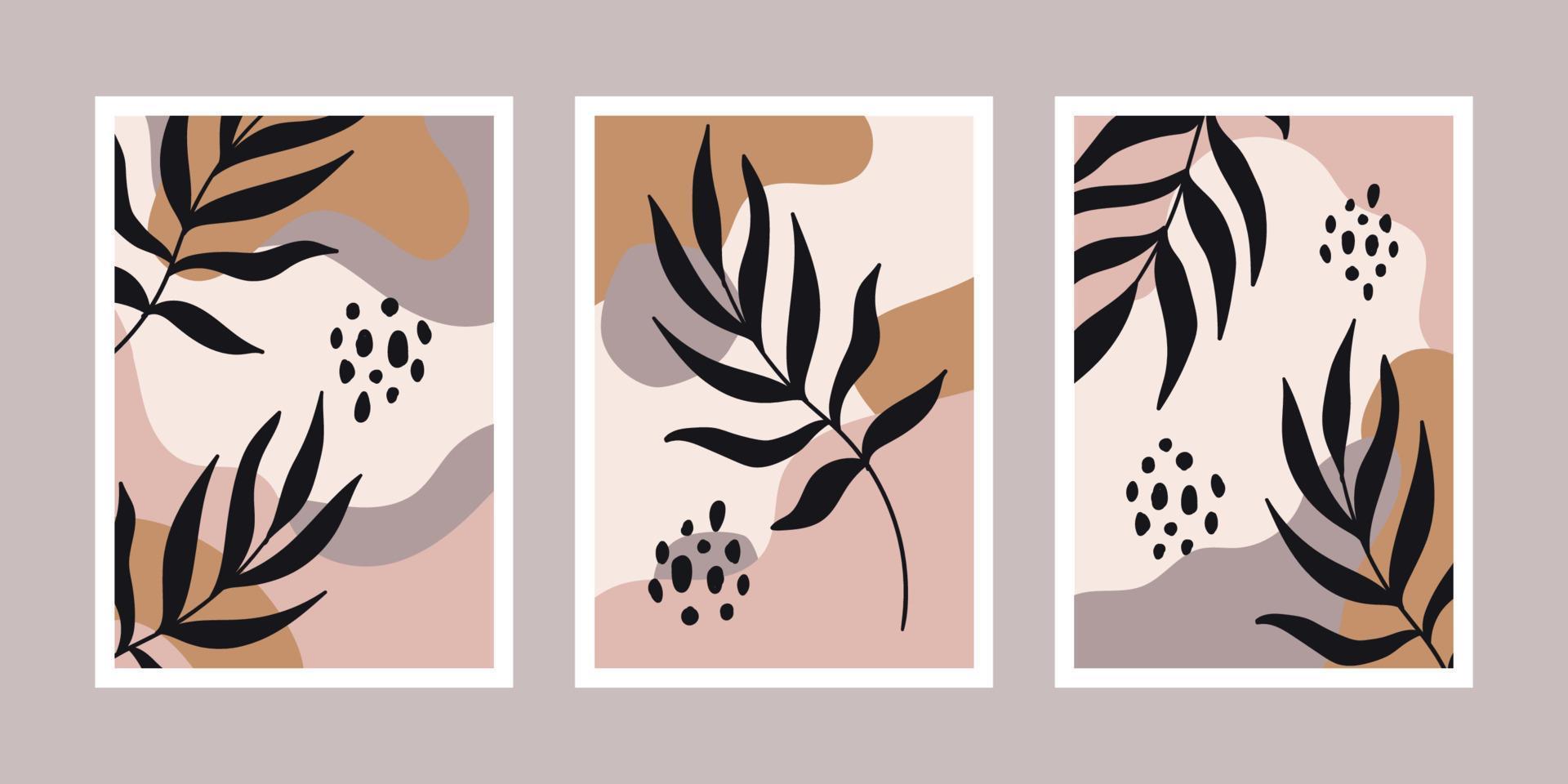 botanische minimalistische posters vector