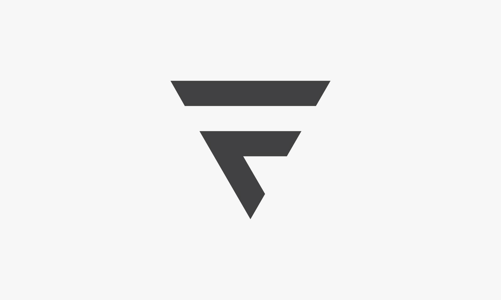 driehoek letter f logo concept geïsoleerd op een witte achtergrond. vector