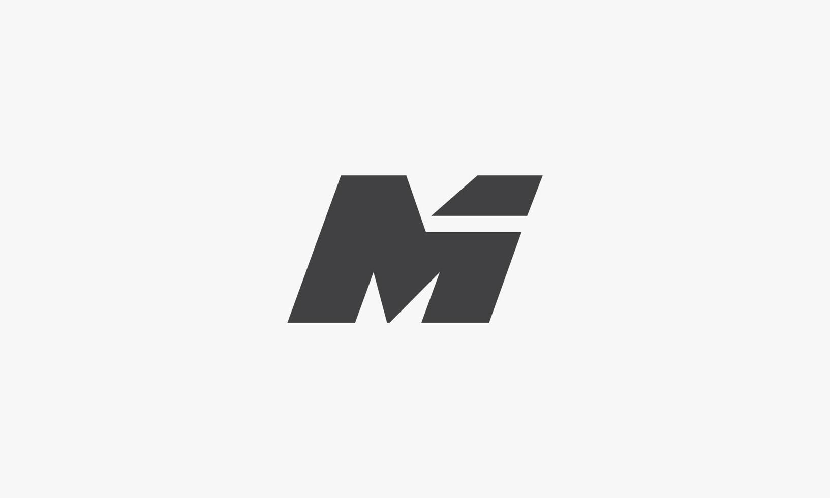 m1 of m logo ontwerpconcept. geïsoleerd op een witte achtergrond. vector