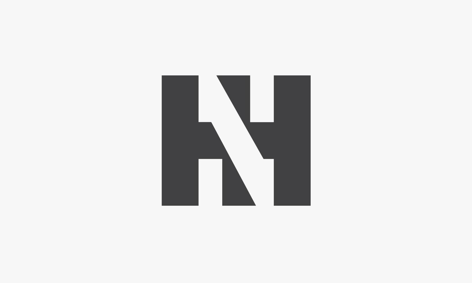hn of nh of hnh brief logo geïsoleerd op een witte achtergrond. vector