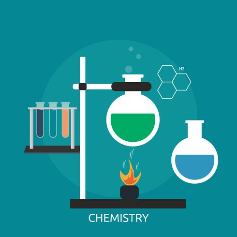 Chemie Conceptuele afbeelding ontwerp vector