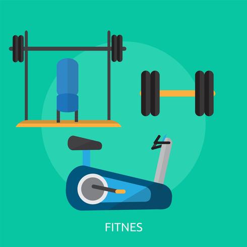 Fitnes Conceptueel illustratieontwerp vector