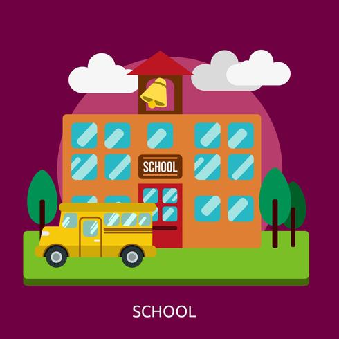 School conceptuele afbeelding ontwerp vector