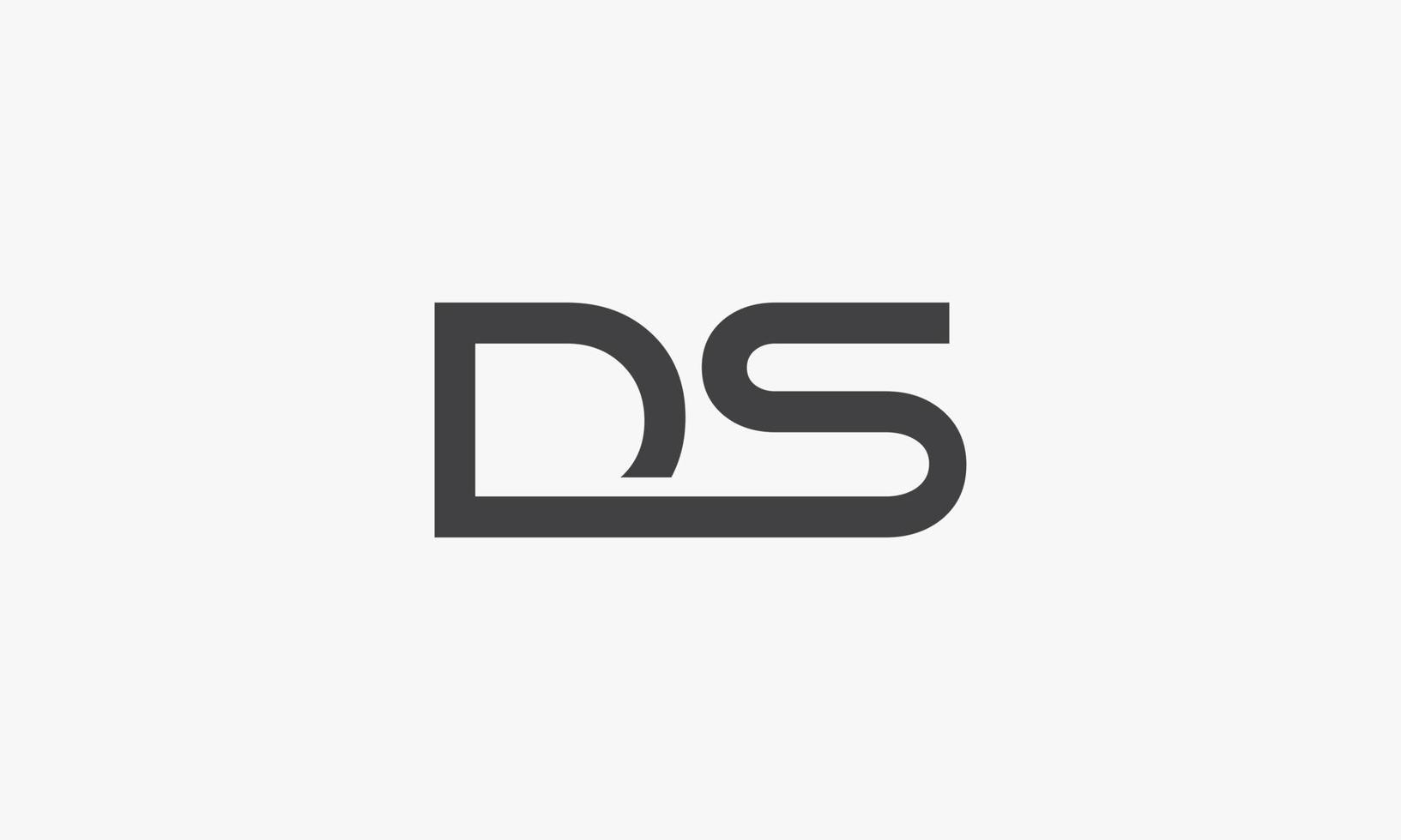 DS brief logo geïsoleerd op een witte achtergrond. vector