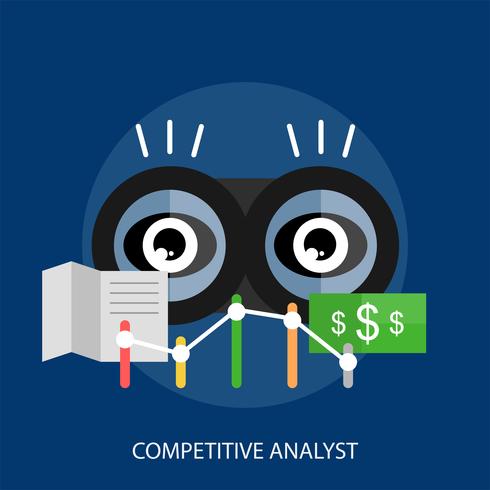 Competitive Analyst Conceptueel illustratieontwerp vector