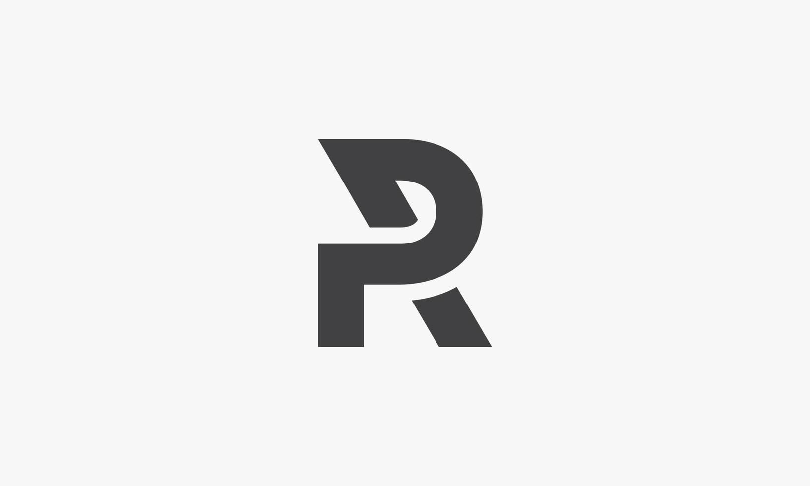 r of rp of pr-logo geïsoleerd op een witte achtergrond. vector