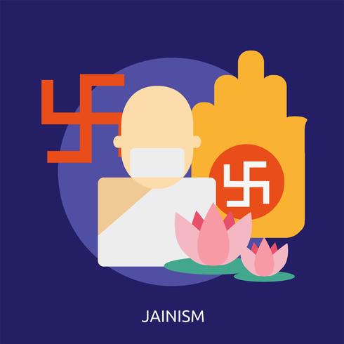 Jainism Conceptuele afbeelding ontwerp vector