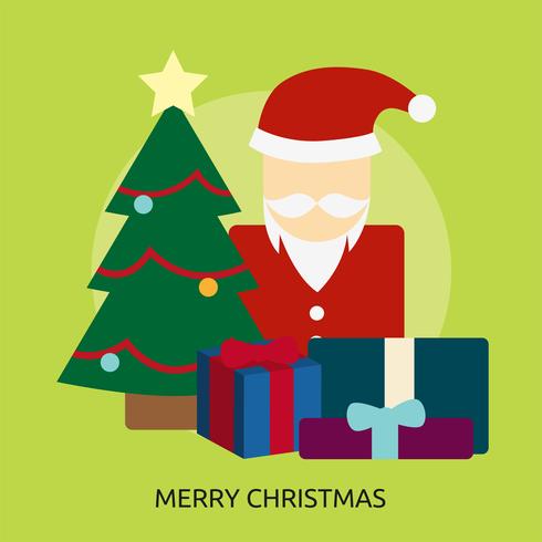 Merry Christmas Conceptuele afbeelding ontwerp vector