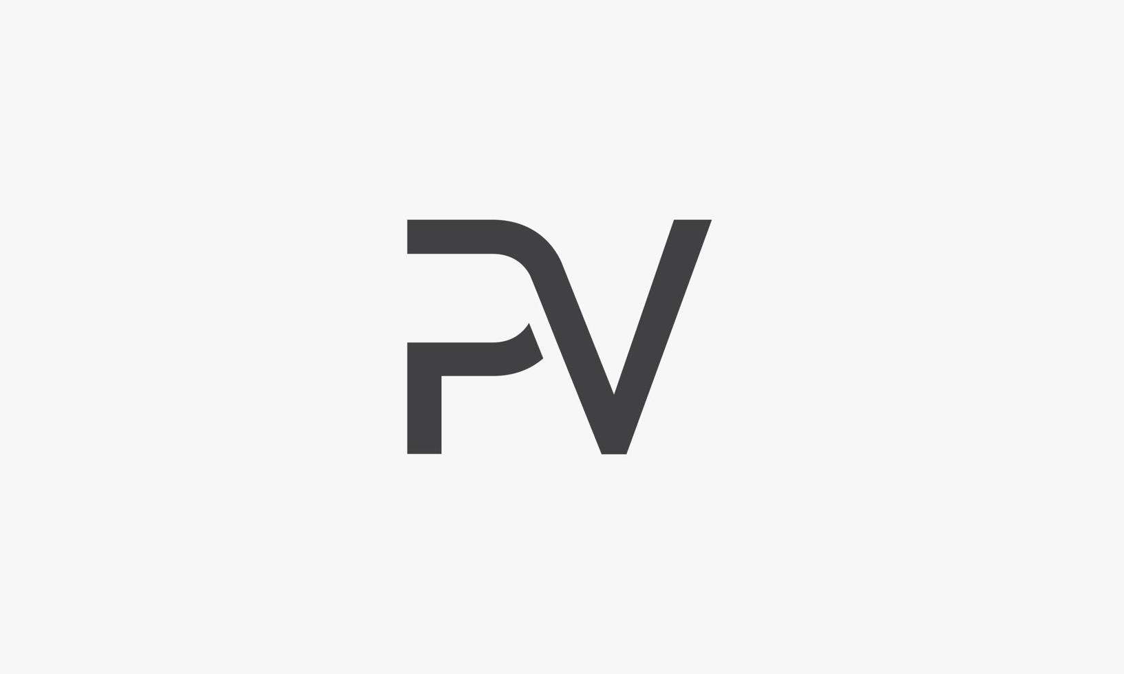 pv brief logo concept geïsoleerd op een witte achtergrond. vector