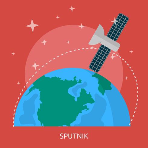 Sputnik Conceptueel illustratieontwerp vector