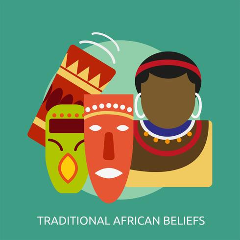 Traditionele Afrikaanse overtuigingen Conceptuele afbeelding ontwerp vector
