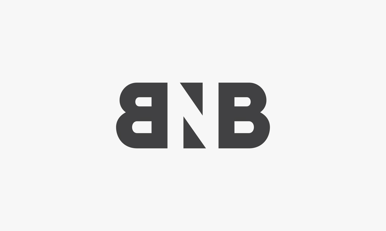 bnb brief logo geïsoleerd op een witte achtergrond. vector