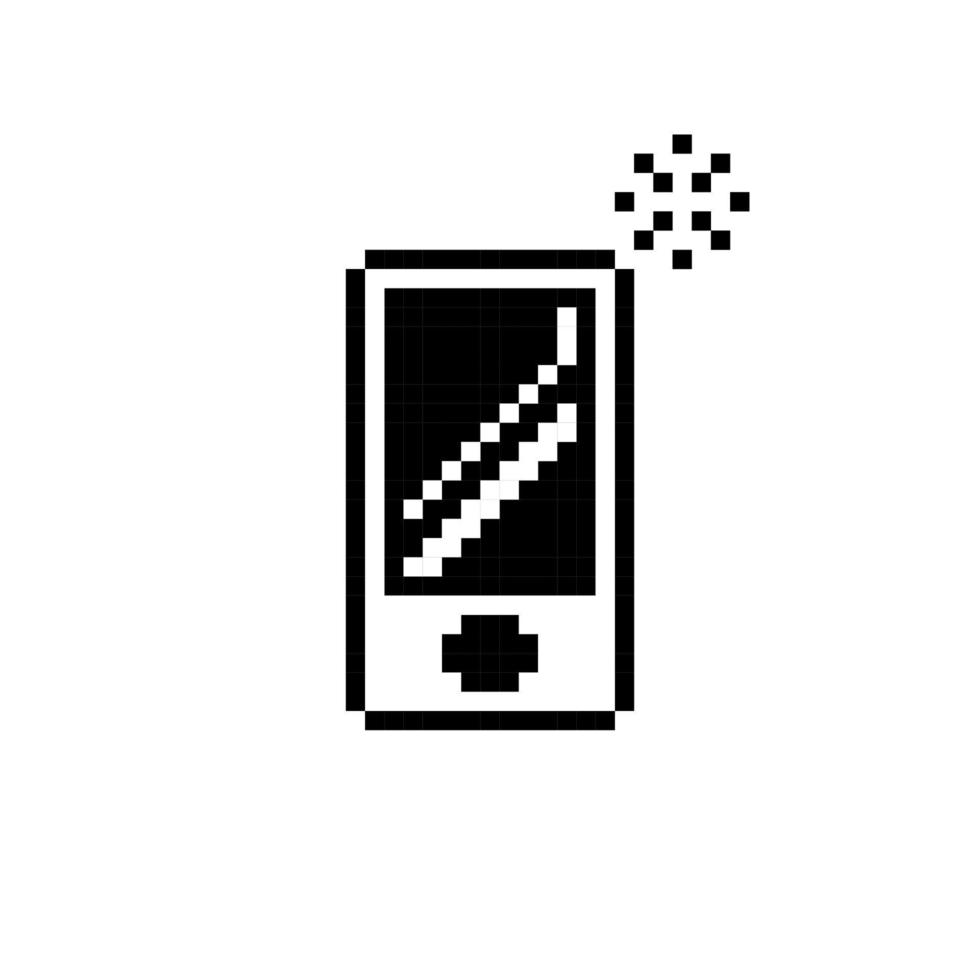 pixel platte mobiele telefoon maken voor pictogram, teken, symbool en emoji. vector