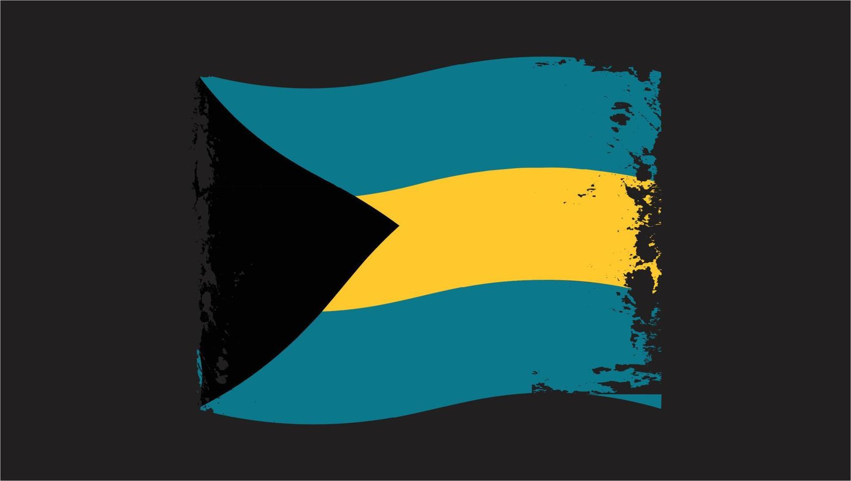 de Bahama's vlag transparant met aquarel kwast vector