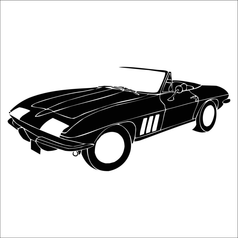 klassieke auto's logo illustraties vector