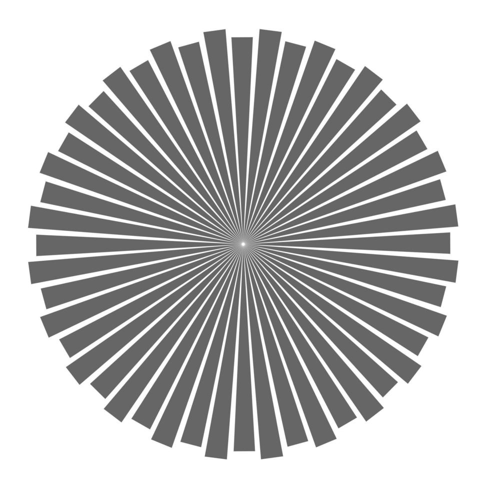 stralen, balkenelement. zonnestraal, starburst vorm achtergrond. circulaire geometrische. abstracte cirkelvormige geometrische vorm. illustratie - vector