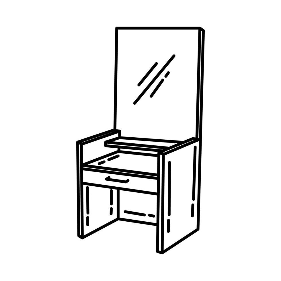 kaptafel icoon. doodle hand getrokken of schets pictogramstijl vector