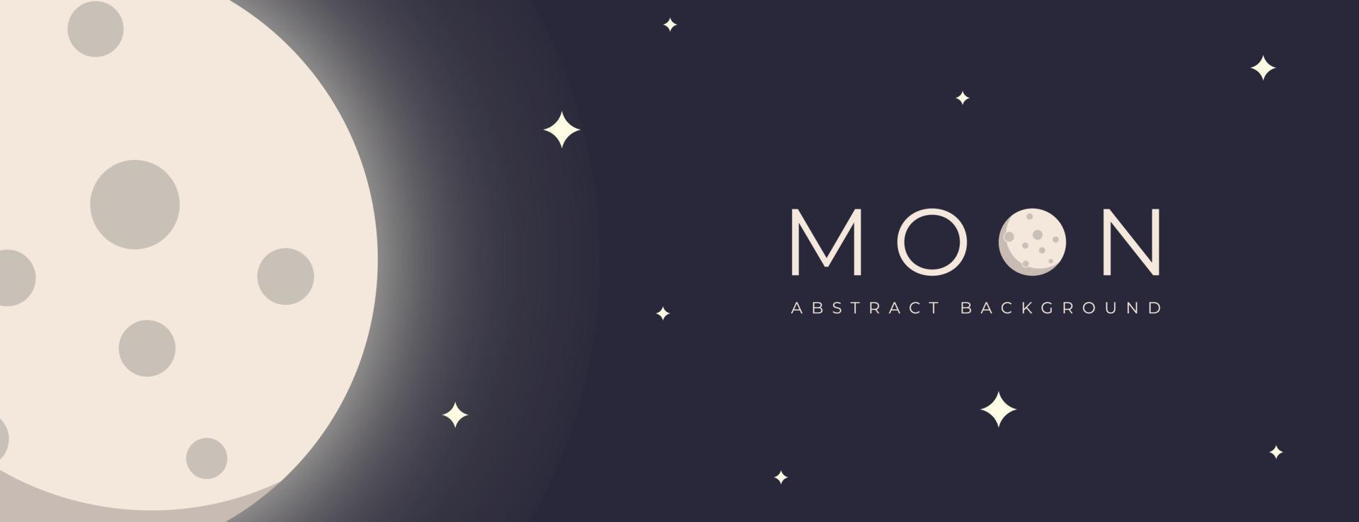 abstracte maan achtergrond. maan vectorillustratie. platte en schone stijl. vector illustratie eps10