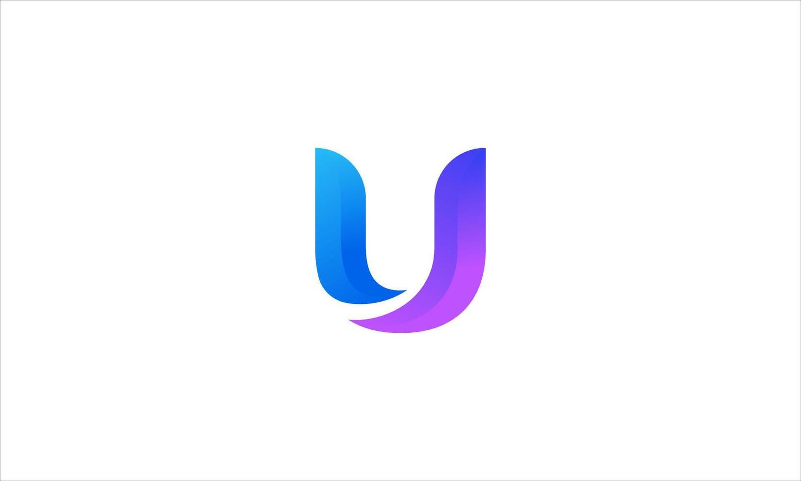 letter u-logo-ontwerp. moderne letter u-logo. vector illustratie