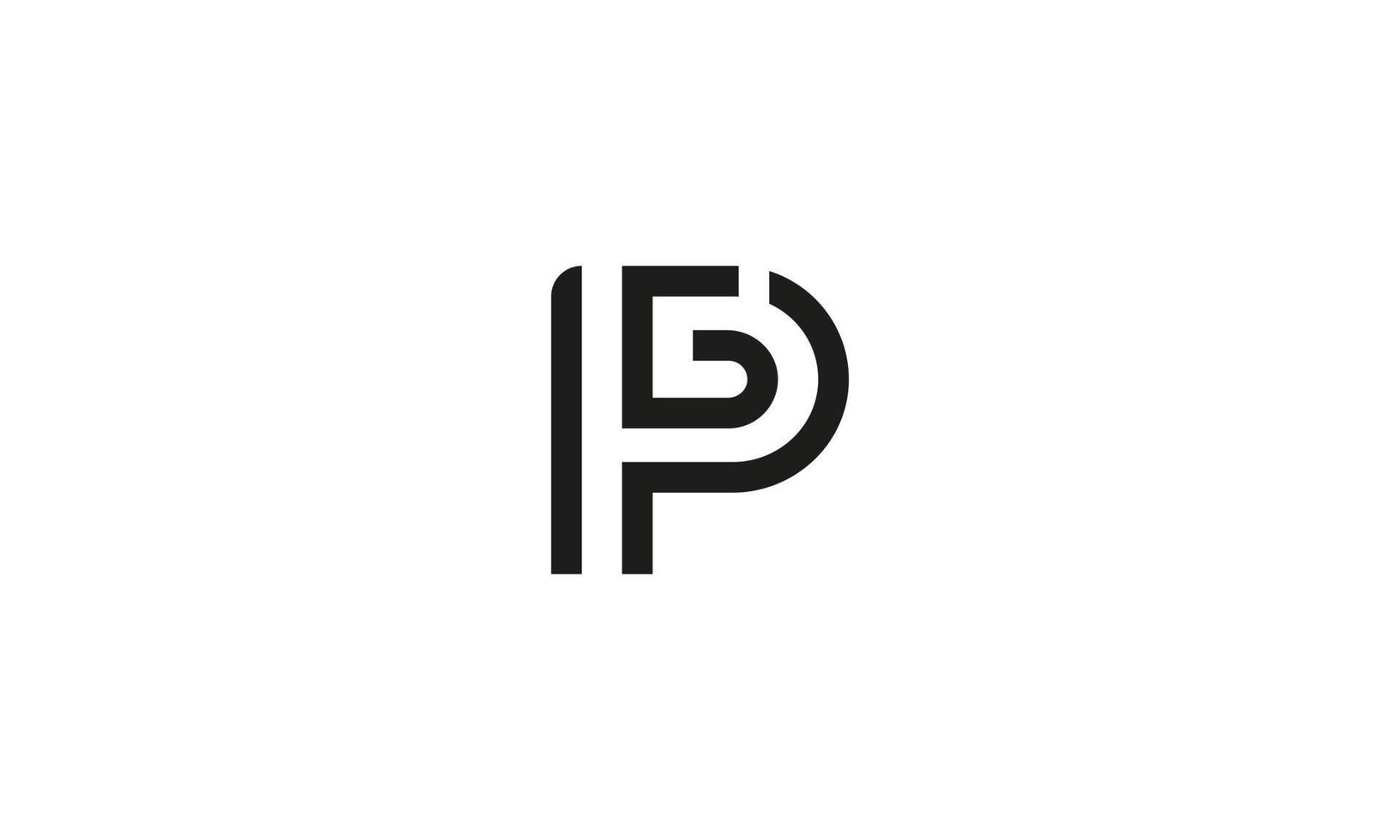 pg-logo-ontwerp, abstracte letter pg-markering, vectorillustratie vector