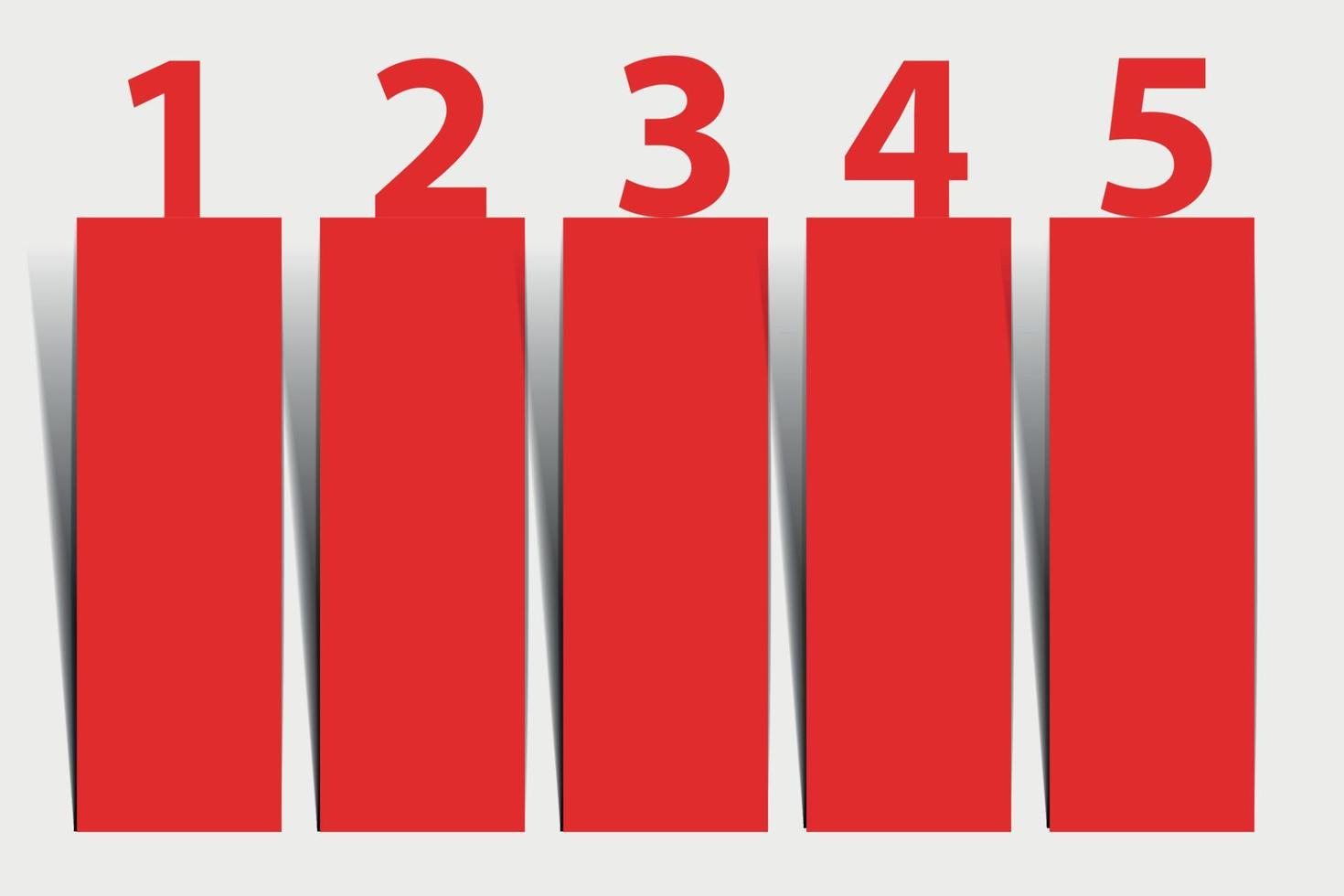 een twee drie vier vijf - vector voortgangspictogrammen