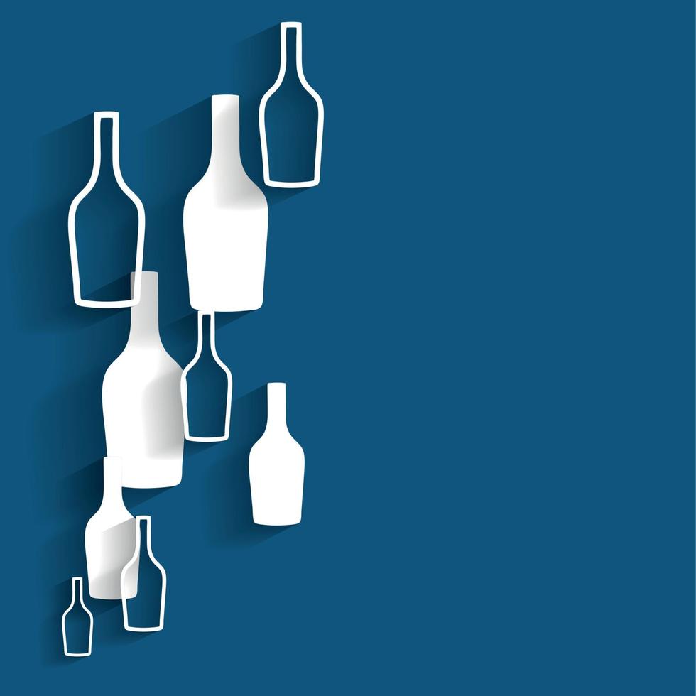 vector illustratie silhouet alcohol fles