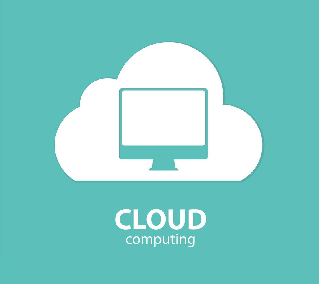 cloud computing-concept op verschillende elektronische apparaten. vector