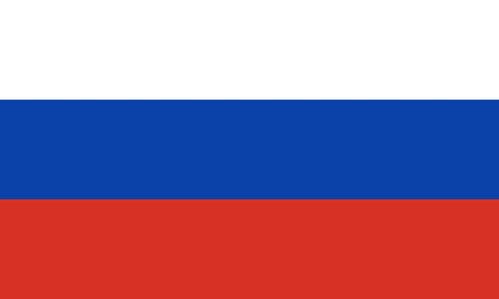 platte Russische vlag vector. nationale vlag van rusland. vector illustratie