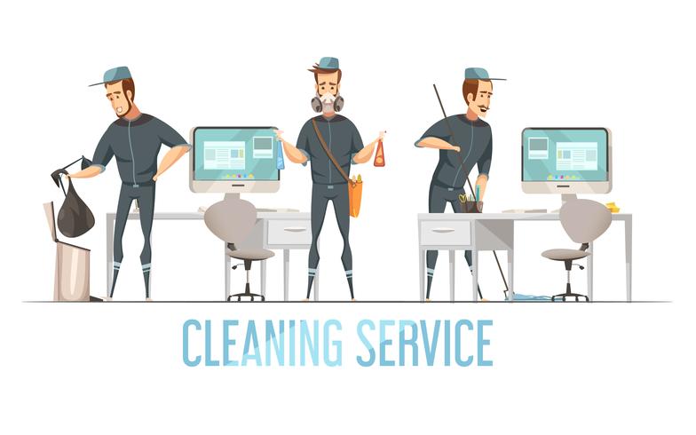 Schoonmaak Service Ontwerp cConcept vector