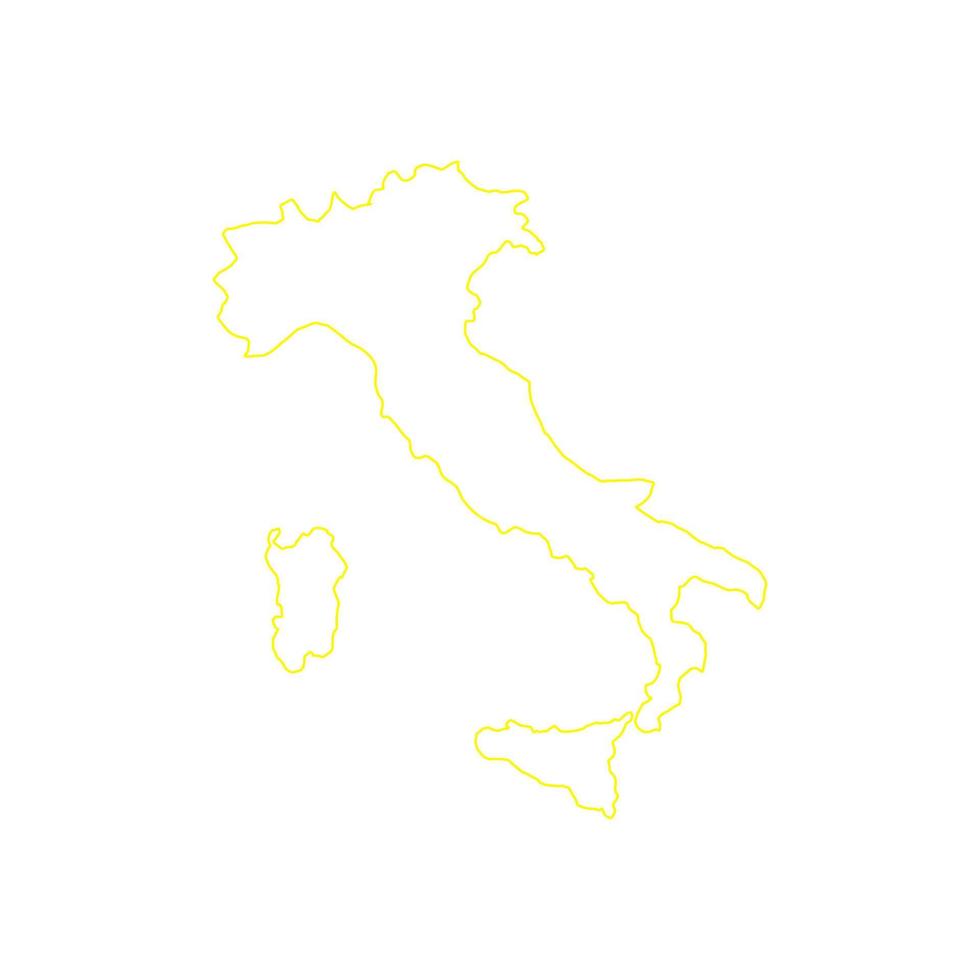 Italië kaart op witte achtergrond vector