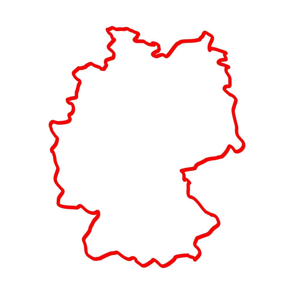 Duitsland kaart op witte achtergrond vector