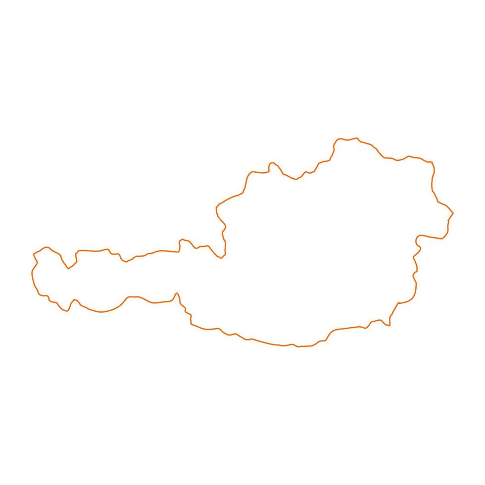 kaart van oostenrijk op witte achtergrond vector