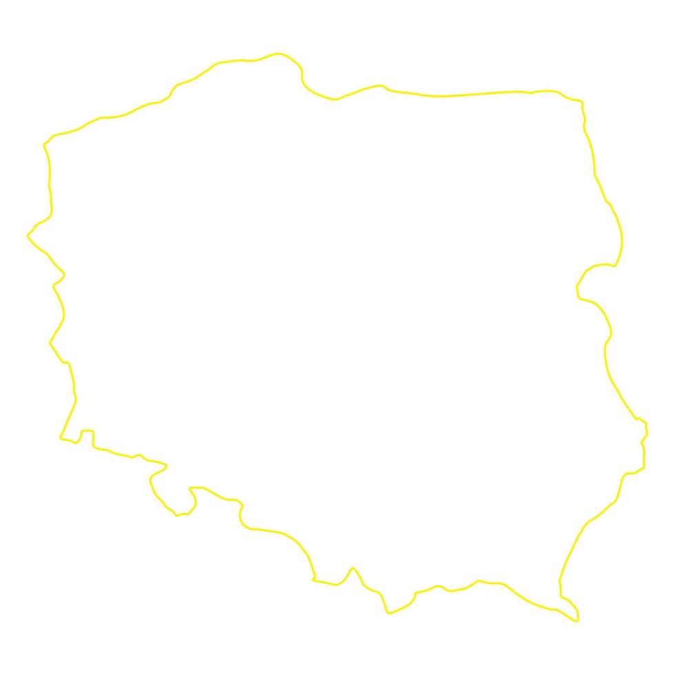 Polen kaart op witte achtergrond vector