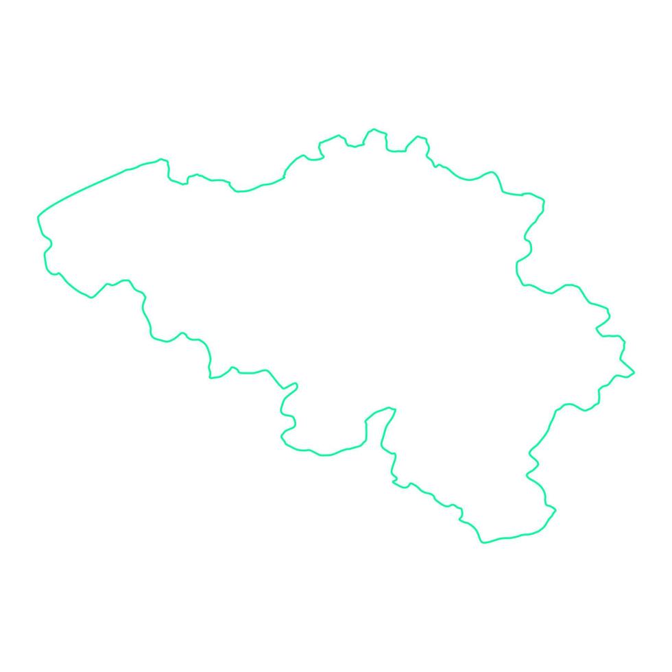 belgië kaart op witte achtergrond vector
