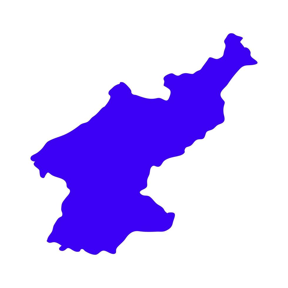 Noord-korea kaart op witte achtergrond vector