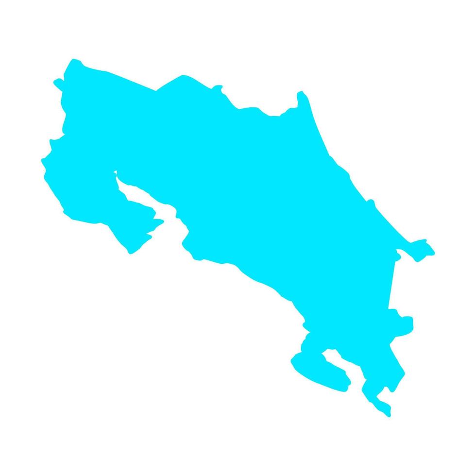 costa rica kaart op witte achtergrond vector