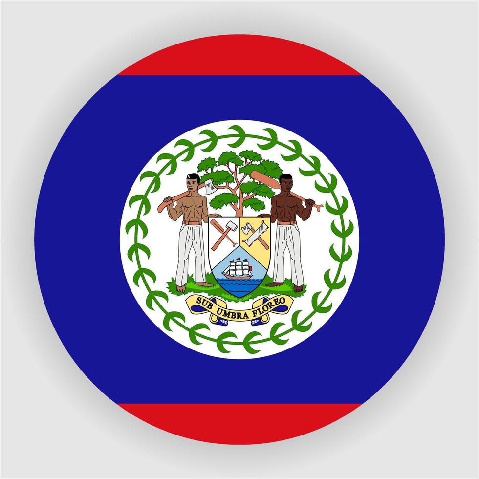 Belize platte afgeronde nationale vlag pictogram vector