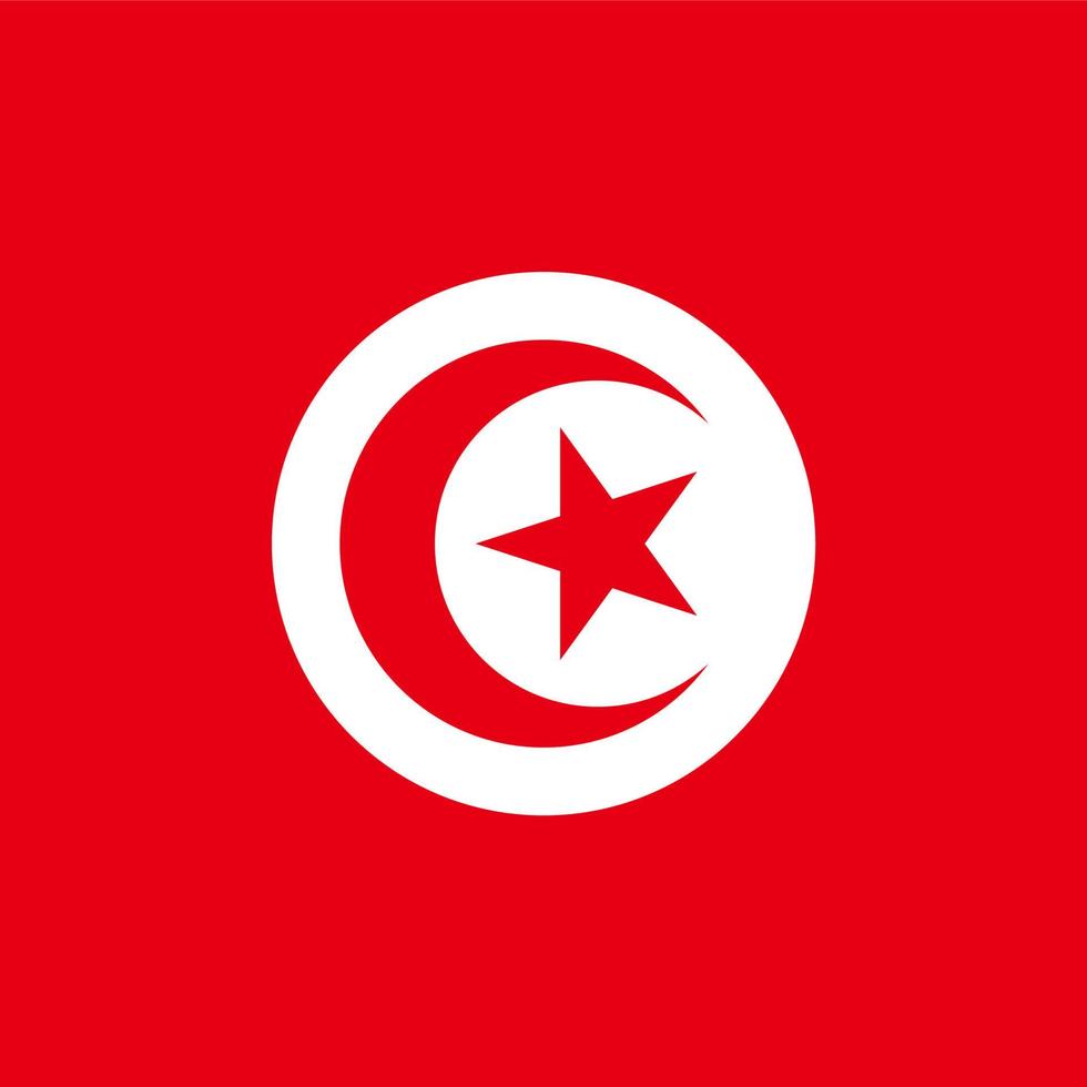 tunesië vierkante nationale vlag vector