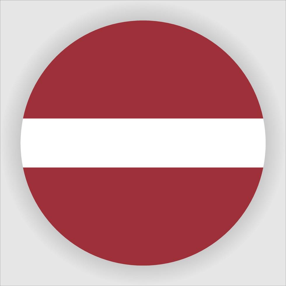 Letland plat afgeronde nationale vlag pictogram vector