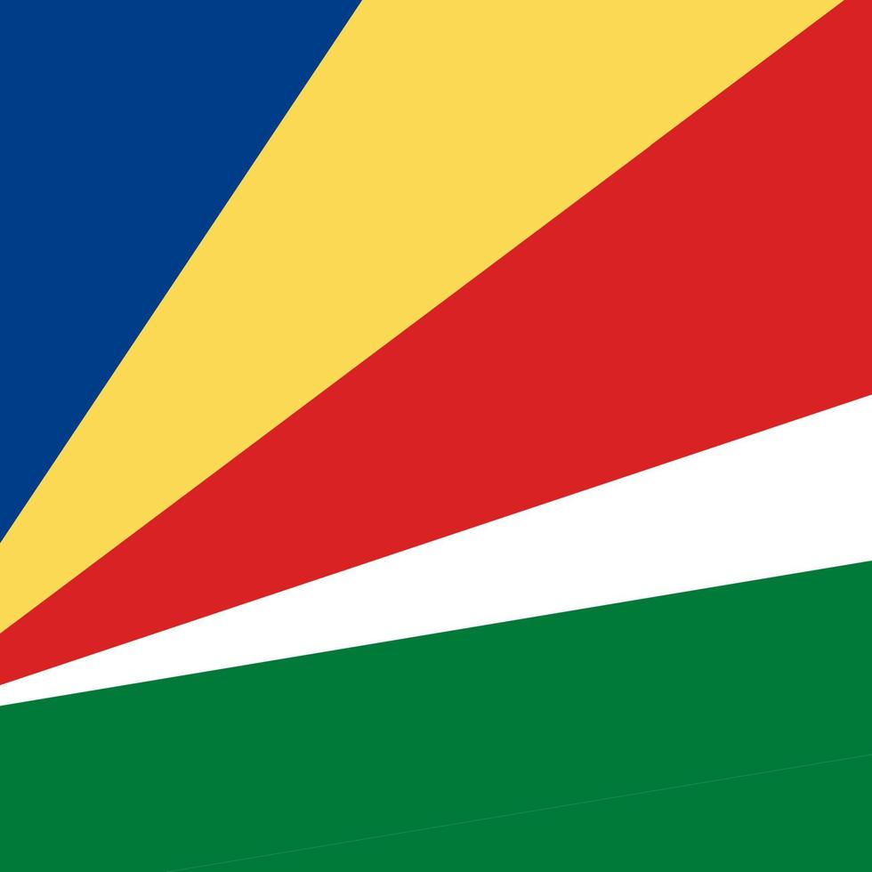 Seychellen vierkante nationale vlag vector