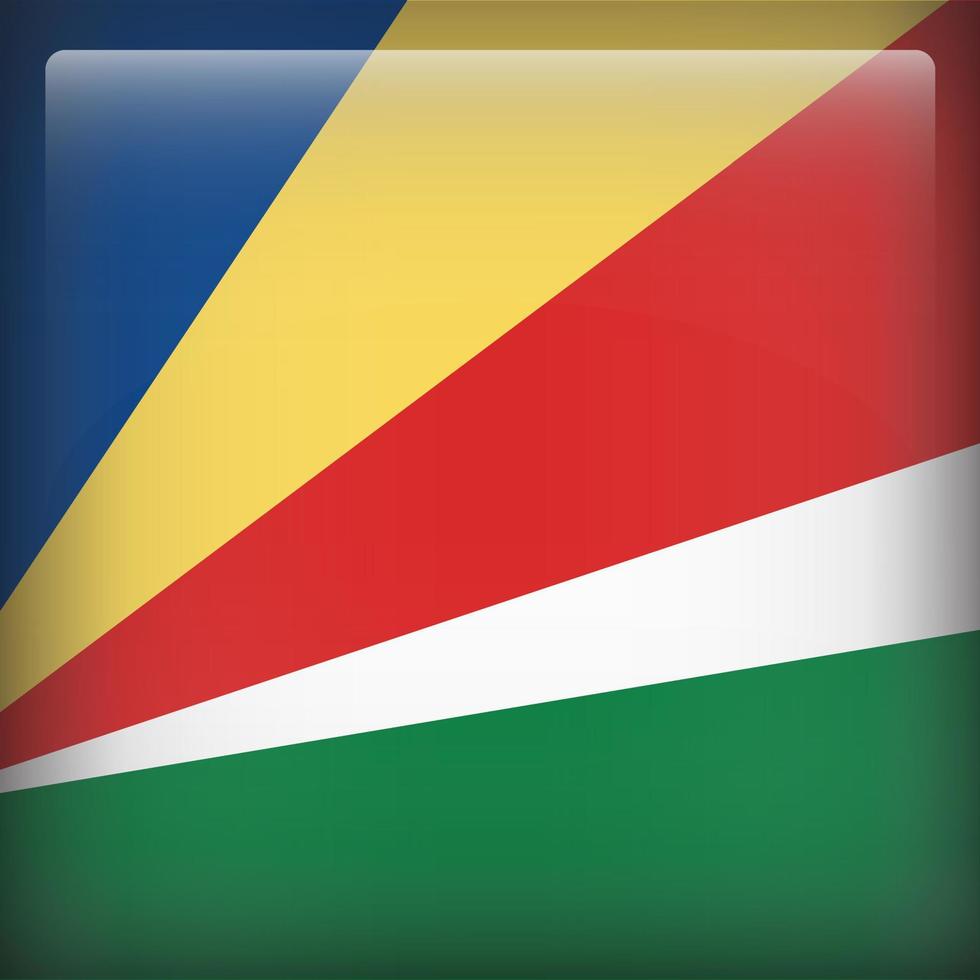 Seychellen vierkante nationale vlag vector