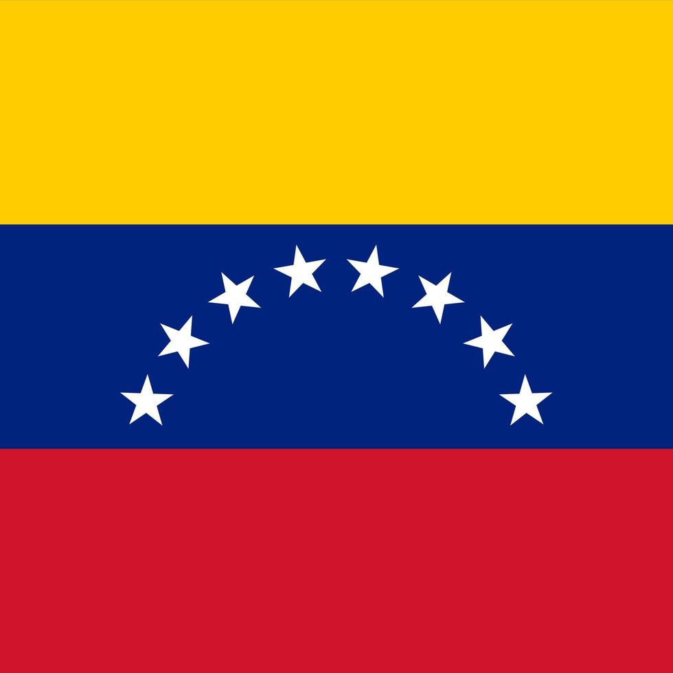venezuela vierkante nationale vlag vector