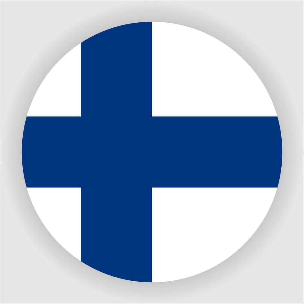 finland plat afgeronde nationale vlag pictogram vector