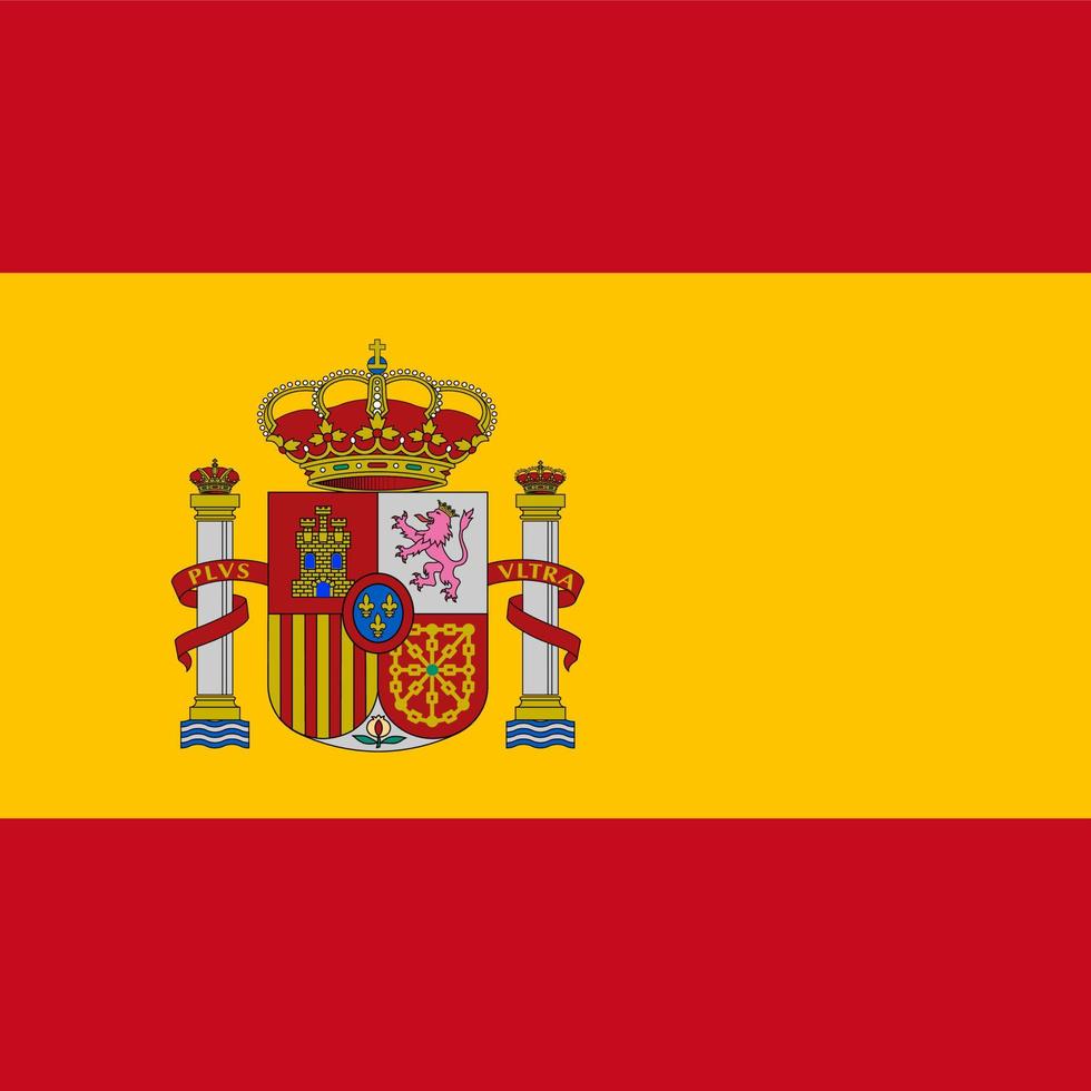 spanje vierkante nationale vlag vector