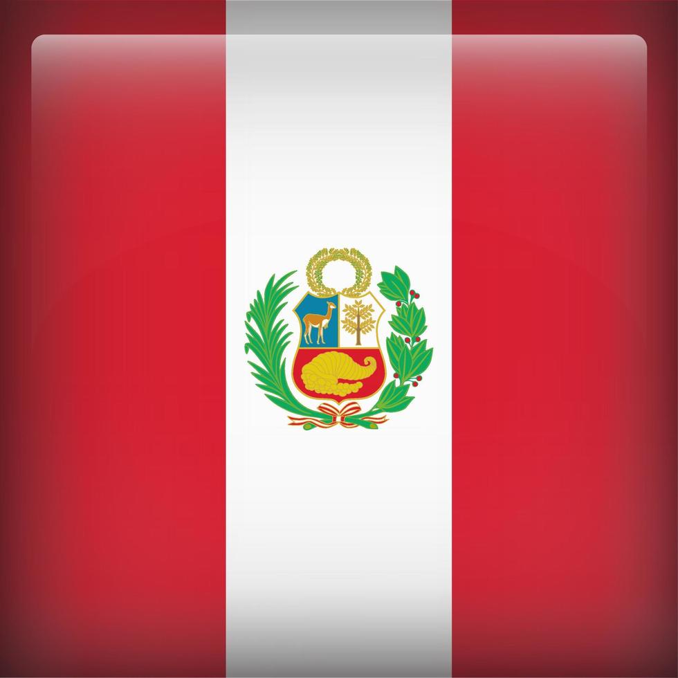 Peru vierkante nationale vlag vector