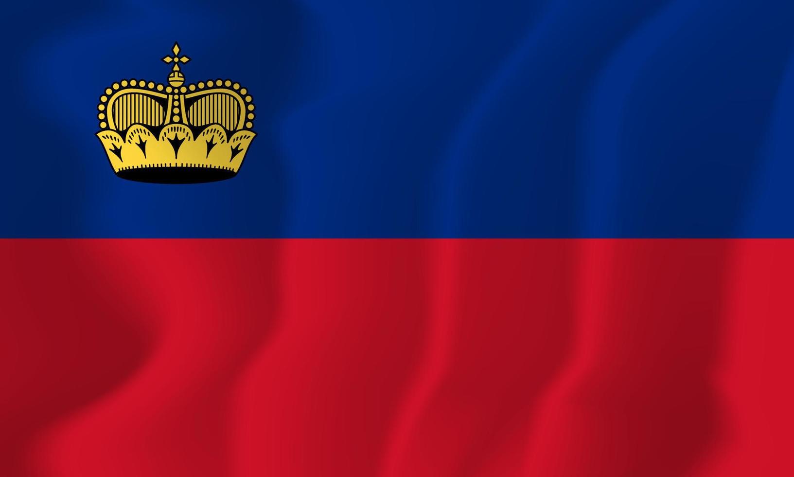 Liechtenstein nationale vlag zwaaien achtergrond afbeelding vector