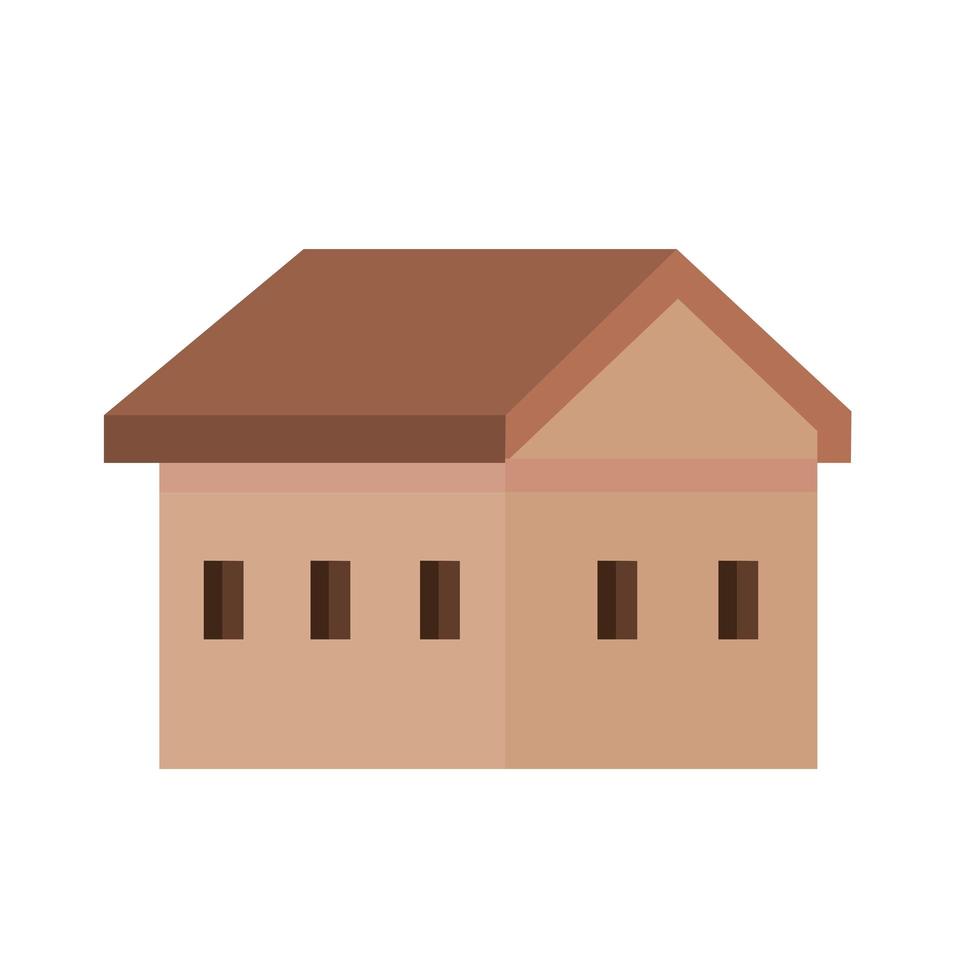 houten huis hut vector