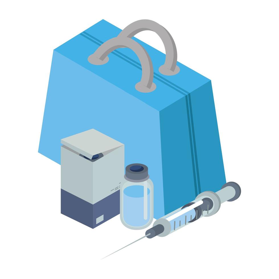 medische kit en vaccin vector