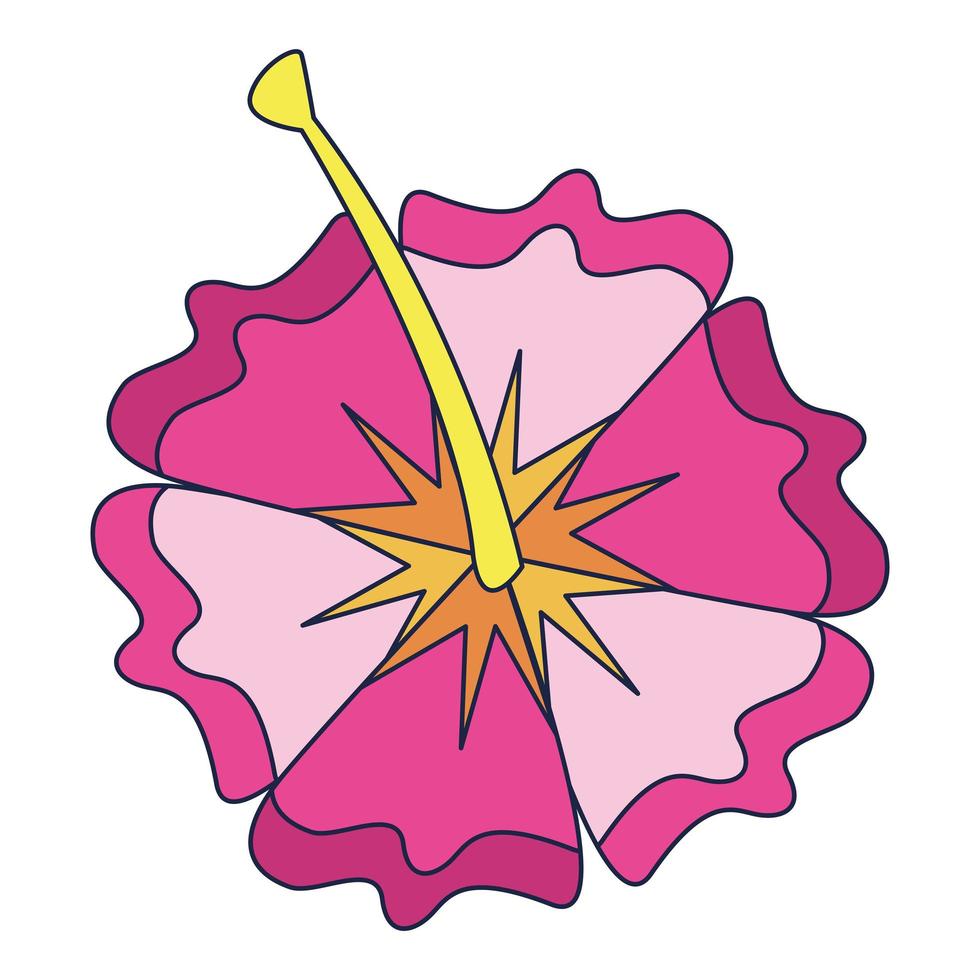 schattige bloem popart vector